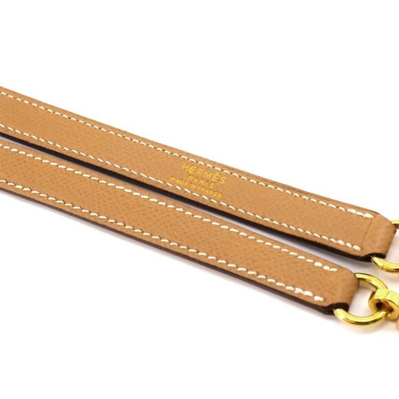 HERMES Shoulder Strap Couchevel Epsom Natural Brown Accessory - Picture 3 of 4